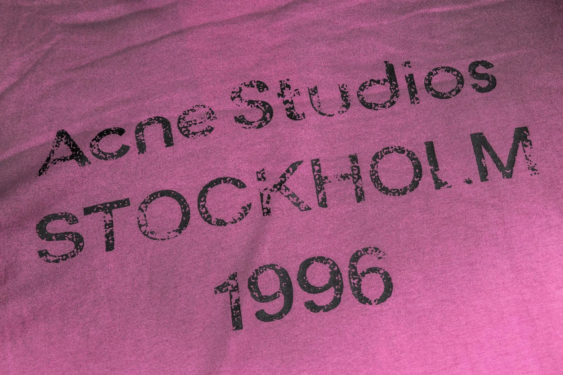 70 ACNE STUDIOS【 】 Retro Logo T Same Style ， ， ， ， ， ， ， ， ， ， ， ， ， ， ， ， ， ， ：A # Color：Black Blue Pink Gray White Size：S-XL